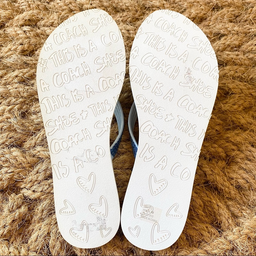 Coach Beach Flip Flops Flippers US 6 - Picture 4 of 5